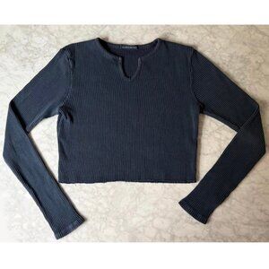 Brandy Melville Knit V Neck Cutout Sweater